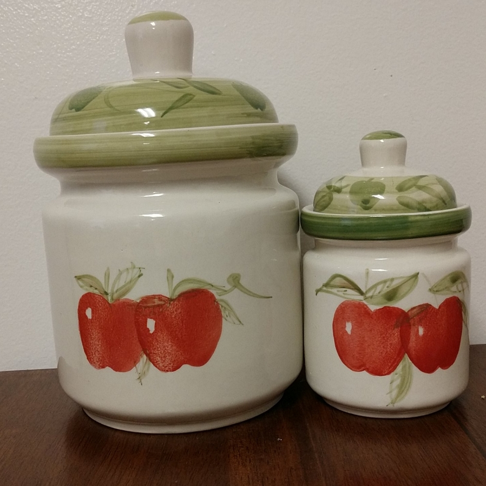 Set of two mulberry home collection ceramic jars